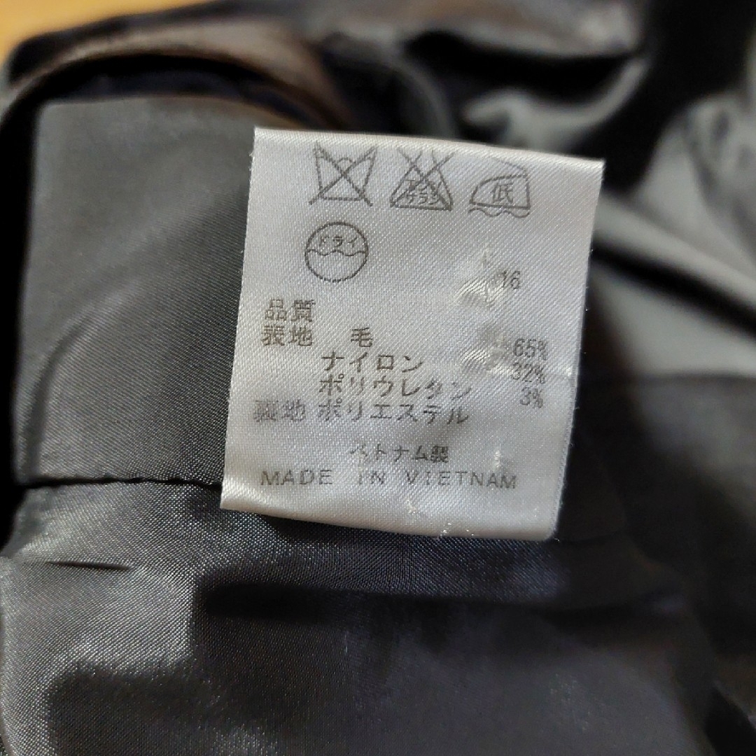 ck Calvin Klein(シーケーカルバンクライン)の美品　CK　Calvin Klein　ウールパンツスーツ　グレー レディースのフォーマル/ドレス(スーツ)の商品写真