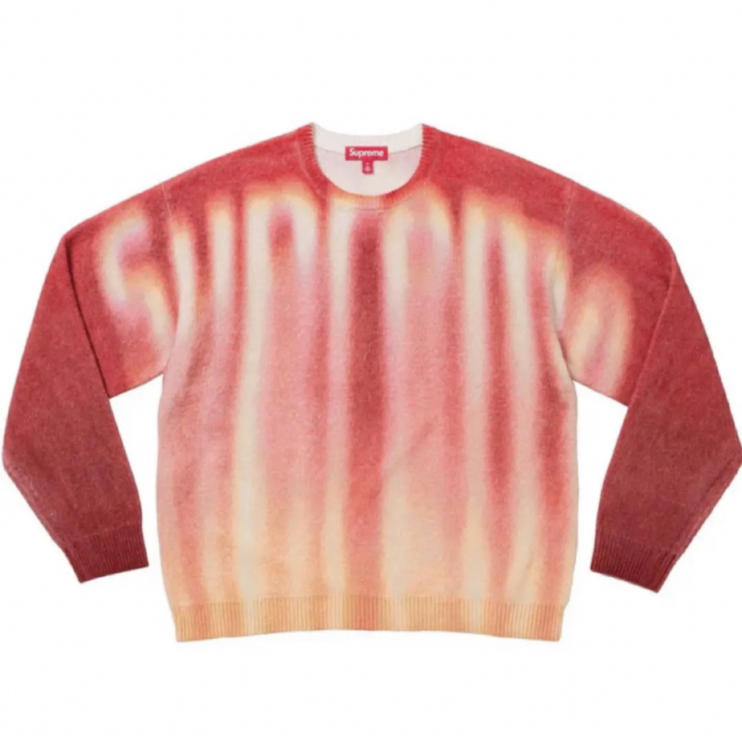 Supreme(シュプリーム)のSupreme Blurred Logo Sweater RED Lサイズ メンズのトップス(ニット/セーター)の商品写真