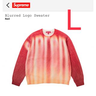 シュプリーム(Supreme)のSupreme Blurred Logo Sweater RED Lサイズ(ニット/セーター)