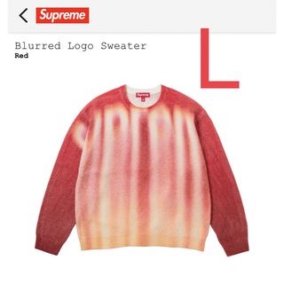 シュプリーム(Supreme)のSupreme Blurred Logo Sweater RED Lサイズ(ニット/セーター)