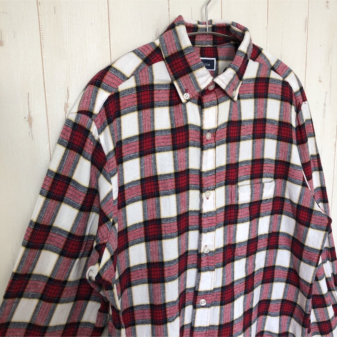 CLUB ROOM フランネルシャツ BDシャツ チェック Sサイズ 海外古着 メンズのトップス(シャツ)の商品写真