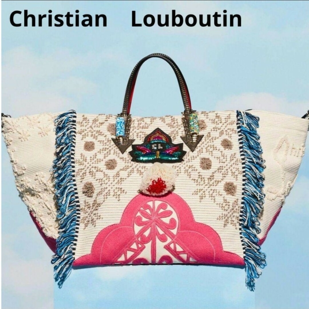 Christian Louboutin(クリスチャンルブタン)のクリスチャン　ルブタン　ポルトガバ　キャンバス　トートバッグ　Louboutin レディースのバッグ(トートバッグ)の商品写真