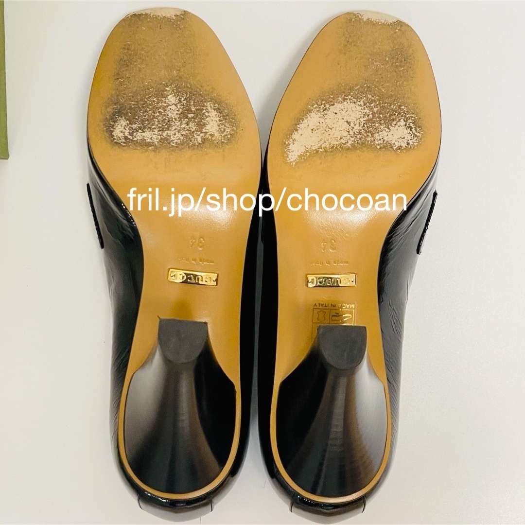 Gucci(グッチ)の1度使用 GUCCI 2021コレクション ホースビットパンプス パテントレザー レディースの靴/シューズ(ハイヒール/パンプス)の商品写真