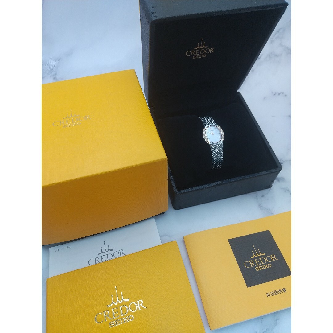 SEIKO - クレドール シグノGSWE946 美品 白蝶貝 18KT 31Pダイヤ SEIKO - クレドール シグノGSWE946 美品 白蝶貝 18KT 31Pダイヤ