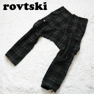 ロフトスキー/rovtski サルエルパンツ ウール カーゴパンツ チェック柄(サルエルパンツ)