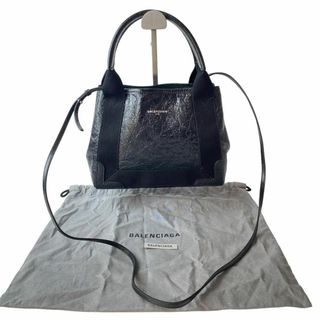 バレンシアガ(Balenciaga)の美品 BALENCIAGA ネイビーカバス XS 2way ショルダーバッグ(ショルダーバッグ)