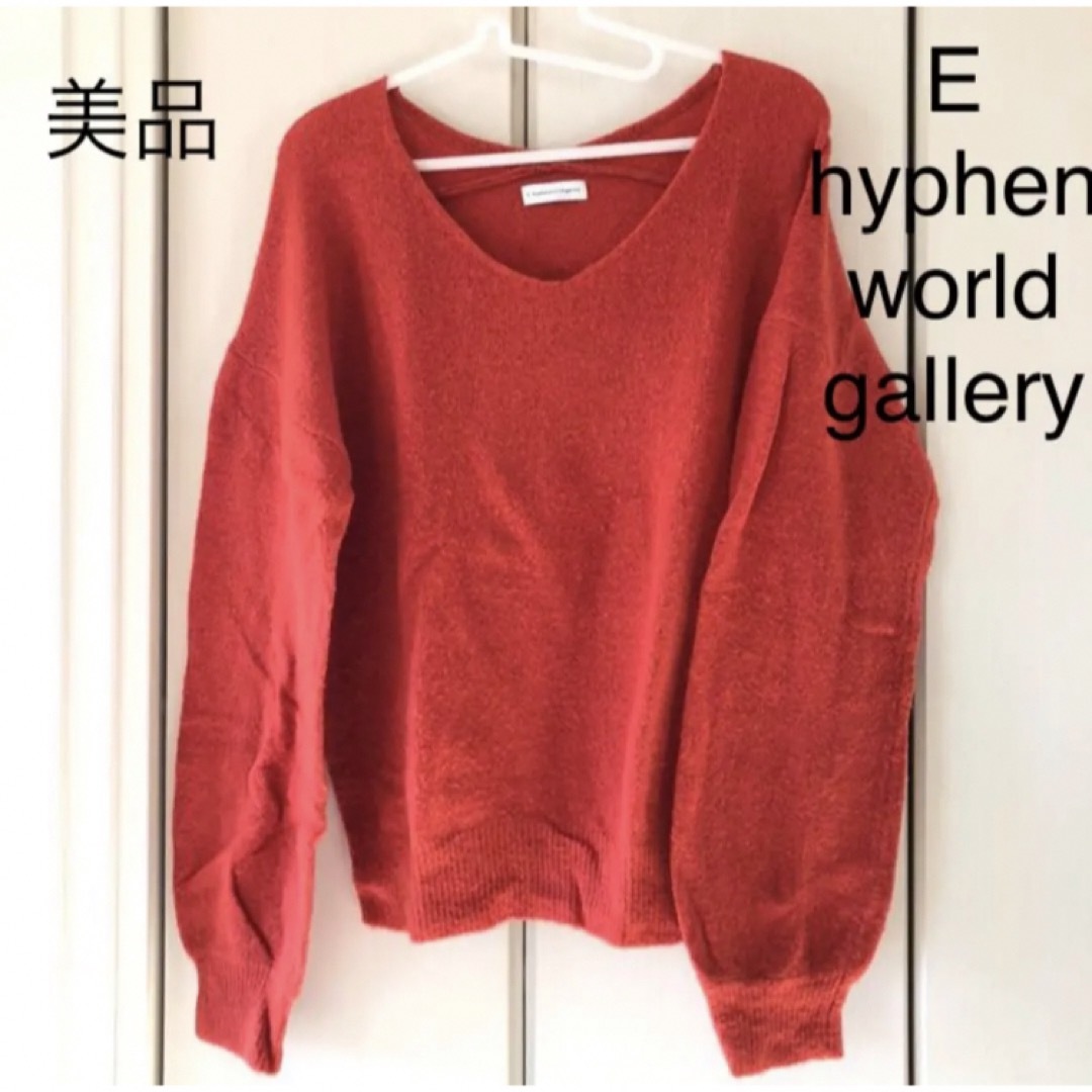 E hyphen world gallery(イーハイフンワールドギャラリー)の美品☆イーハイフン　ボリューム袖ニットプルオーバー レディースのトップス(ニット/セーター)の商品写真