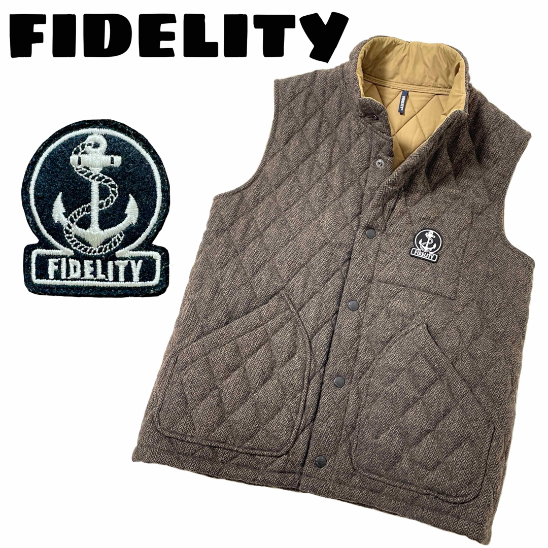 FIDELITY - 極美品【FIDELITY】ヘリンボーン柄ウール 中綿キルティング