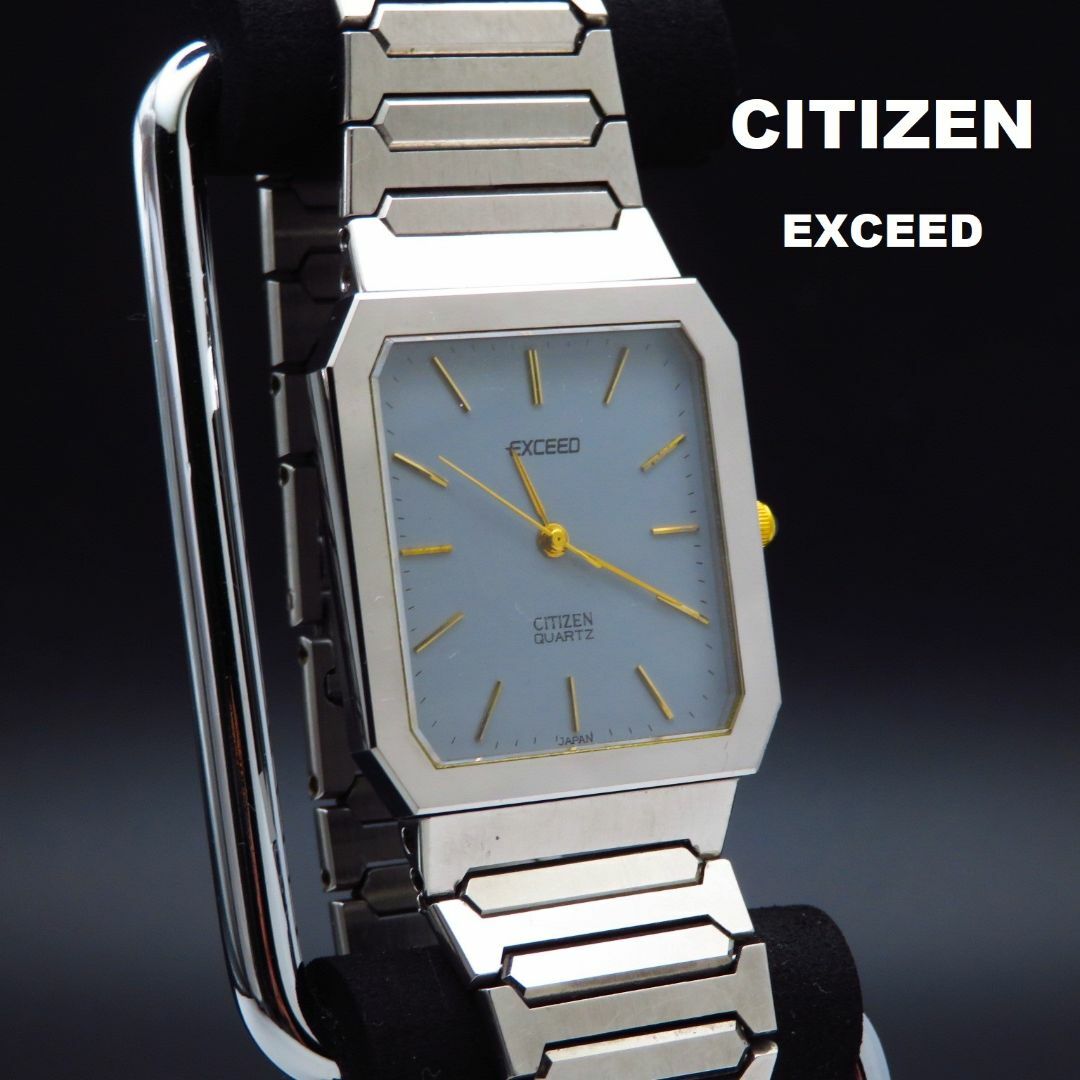 CITIZEN - CITIZEN EXCEED 腕時計 レクタンギュラー シルバーの CITIZEN - CITIZEN EXCEED 腕時計 レクタンギュラー シルバーの