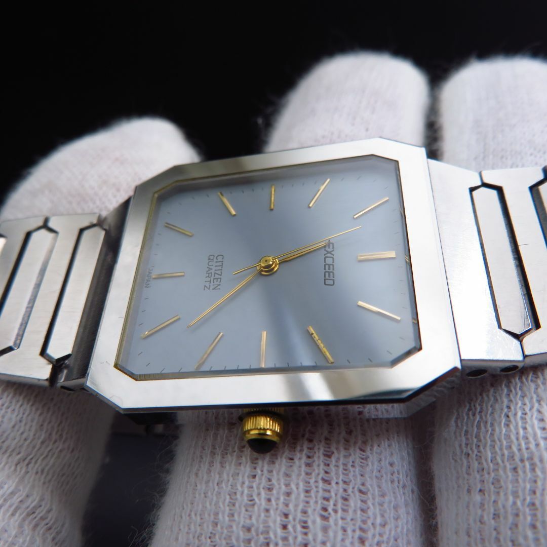 CITIZEN - CITIZEN EXCEED 腕時計 レクタンギュラー シルバーの CITIZEN - CITIZEN EXCEED 腕時計 レクタンギュラー シルバーの