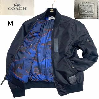 COACH コーチ MA-1 フライトジャケット 迷彩柄 M F26795 黒