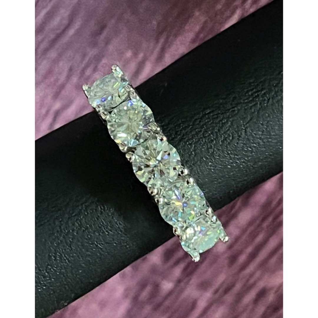 0.5ct×5石！計2.5ct  ALLモアッサナイト リング 11.5号 レディースのアクセサリー(リング(指輪))の商品写真