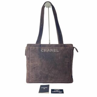 シャネル(CHANEL)のシャネル CHANEL トートバッグ スエード ブラウン Gカード(トートバッグ)