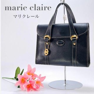 マリクレール(Marie Claire)の美品 marie claire マリクレール ハンドバッグ チャーム ブラック(ハンドバッグ)