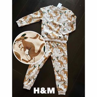 エイチアンドエム(H&M)のH&M【新品/タグ付】120cm 裏起毛 スウェット上下セット パジャマ(パジャマ)