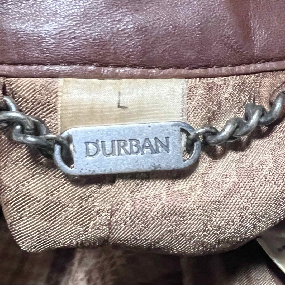 D’URBAN(ダーバン)の希少L★D'URBAN ダーバン オールレザーコート 本革 ダブルロングコート メンズのジャケット/アウター(レザージャケット)の商品写真