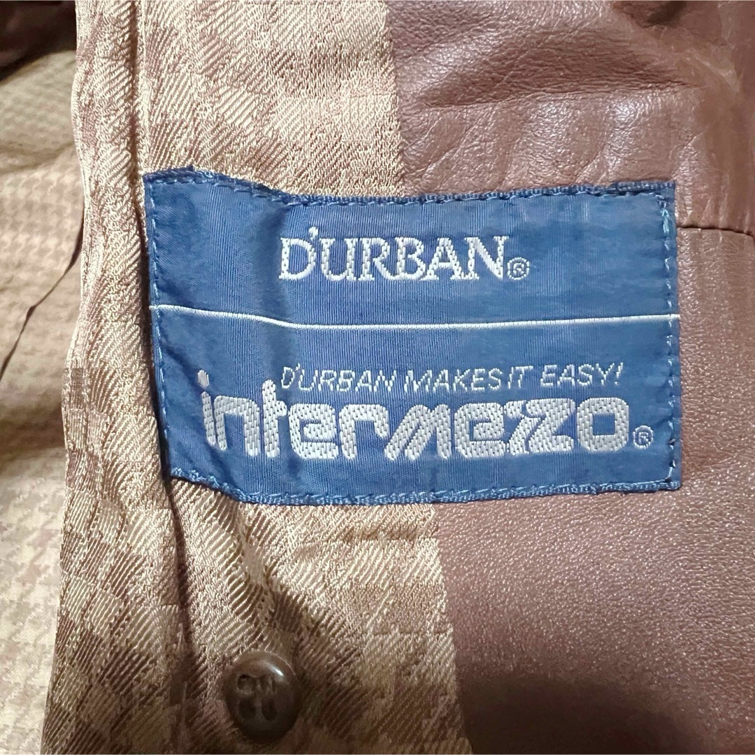 D’URBAN(ダーバン)の希少L★D'URBAN ダーバン オールレザーコート 本革 ダブルロングコート メンズのジャケット/アウター(レザージャケット)の商品写真