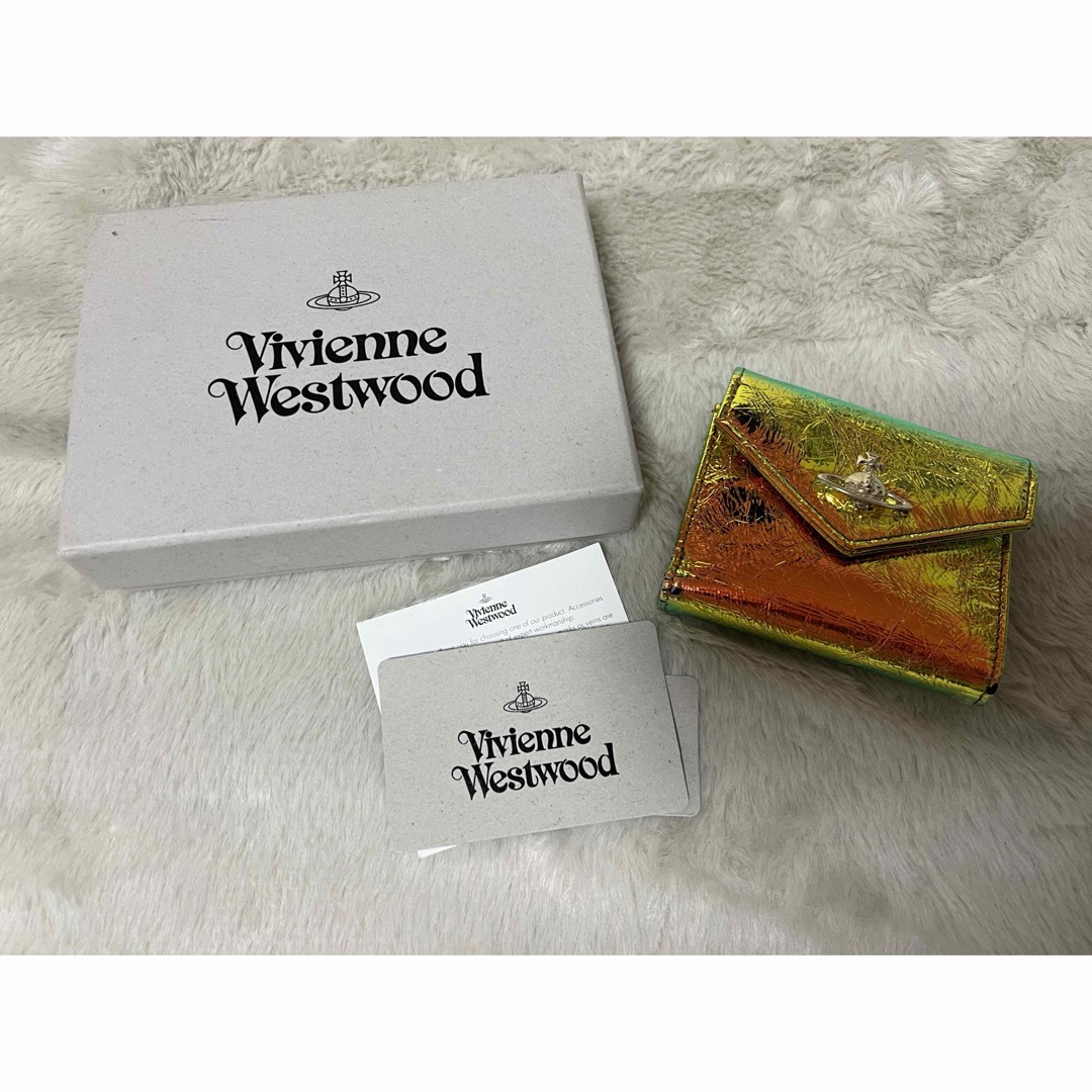 メタリックオレンジ系ヴィヴィアンウエストウッド 財布 二つ折り VIVIENNE WESTWOOD