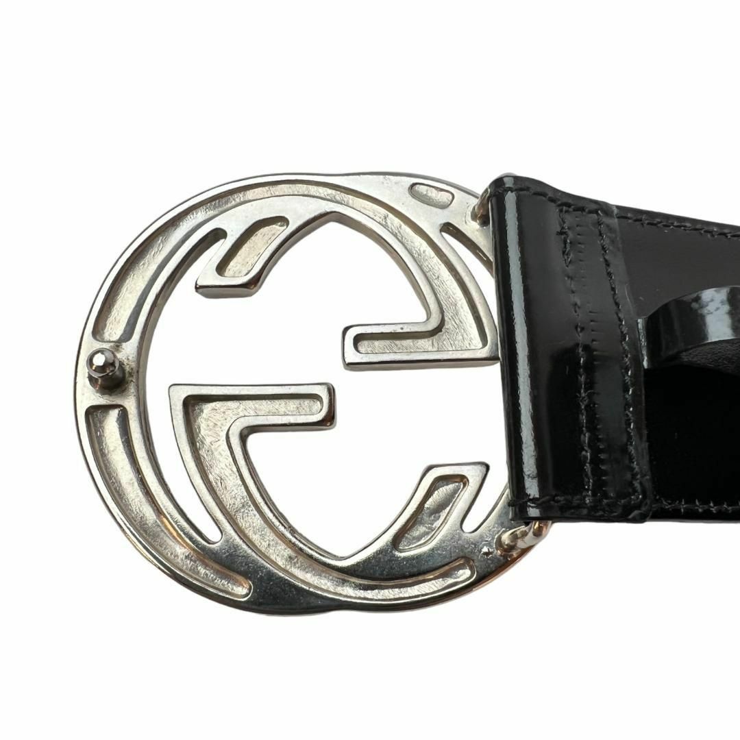 Gucci - グッチ GUCCI インターロッキング エナメルベルト68〜73cm GG