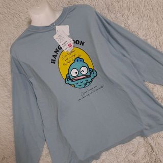 サンリオ(サンリオ)の新品　サンリオ　ハンギョドン　ビッグシルエット　シャツ　トップス(Tシャツ(長袖/七分))