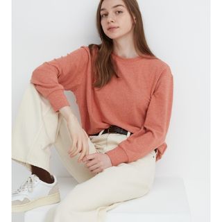 ユニクロ(UNIQLO)のUNIQLO ソフト ニット フリース クルーネック 3XL 4L セーター(ニット/セーター)