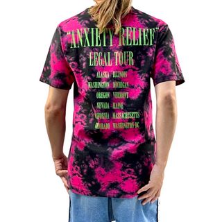 ウィーエスシー(WeSC)の新品 WeSC 90年代ニルヴァーナ風 ケミカル染め バンド ツアー Tシャツ(Tシャツ/カットソー(半袖/袖なし))