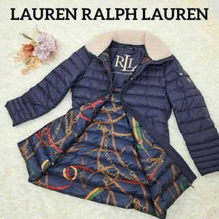 Ralph Lauren - ローレンラルフローレン ダウンコート 裏地総柄 馬具 ...