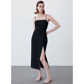 ザラ(ZARA)のキャミワンピ　スリット　ZARA(ロングワンピース/マキシワンピース)