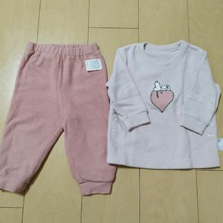 ユニクロ(UNIQLO)のUNIQLO　ベビー　スヌーピー　80(パジャマ)