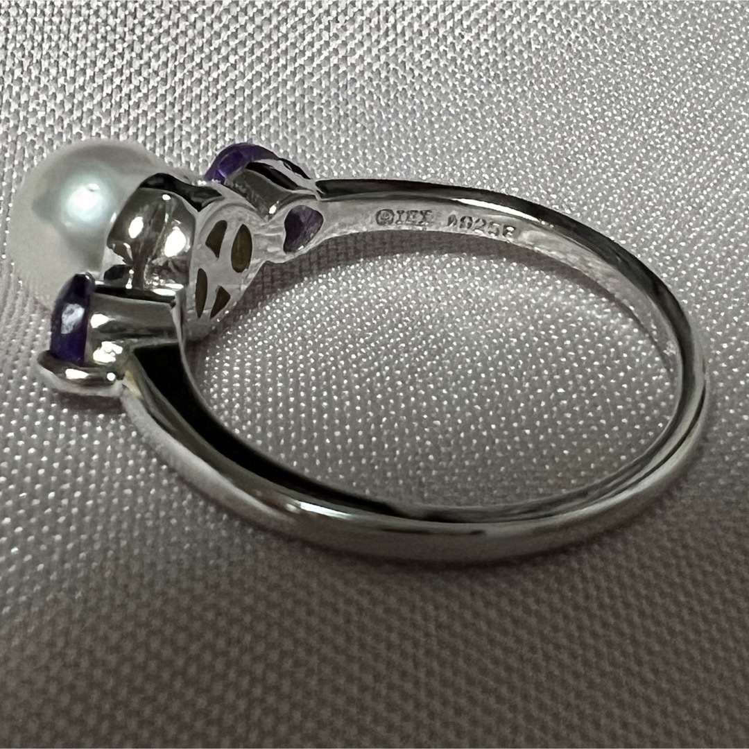 アコヤ真珠　天然アメジスト　リング　　#１３ レディースのアクセサリー(リング(指輪))の商品写真