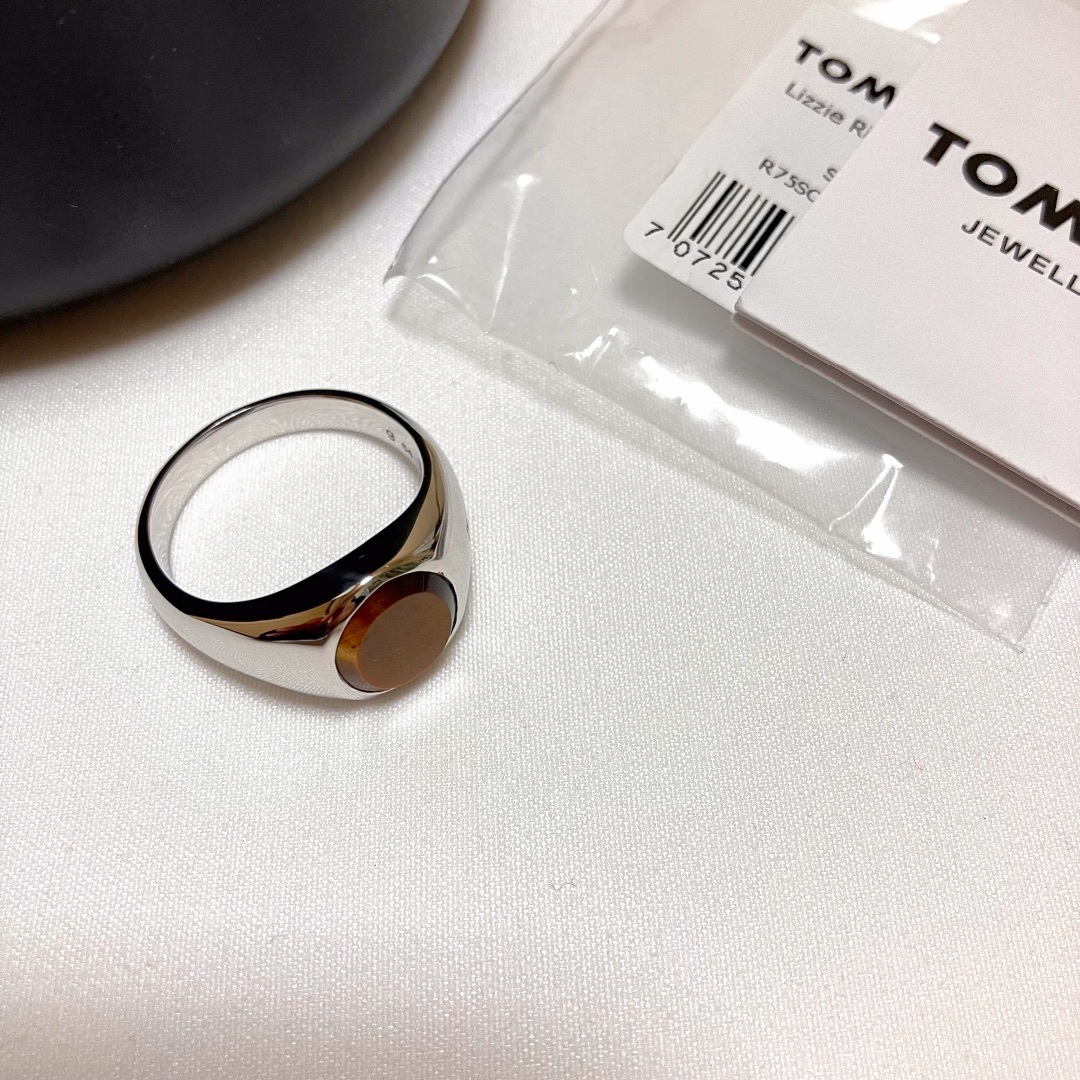 TOM WOOD(トムウッド)の新品 64 TOMWOOD Lizzie Ring Tiger Eye 5546 メンズのアクセサリー(リング(指輪))の商品写真