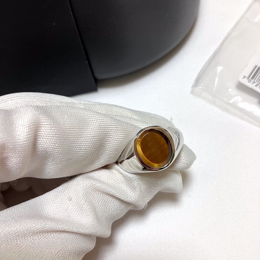 TOM WOOD(トムウッド)の新品 64 TOMWOOD Lizzie Ring Tiger Eye 5546 メンズのアクセサリー(リング(指輪))の商品写真