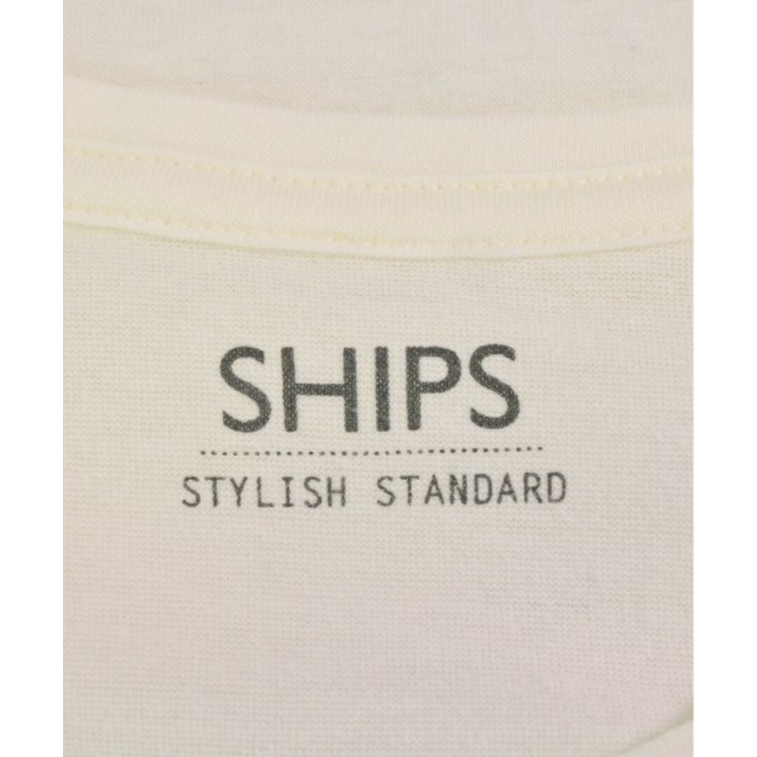 SHIPS(シップス)のSHIPS シップス Tシャツ・カットソー -(M位) 白 【古着】【中古】 レディースのトップス(カットソー(半袖/袖なし))の商品写真