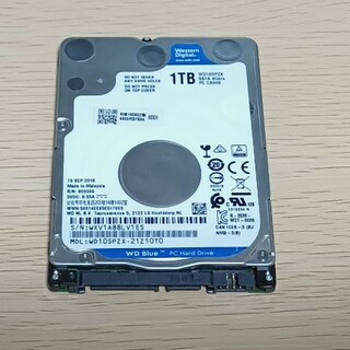 ウェスタンデジタル(Western Digital)の2.5インチHDD1TB薄型(PCパーツ)