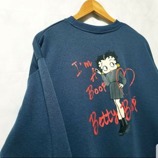 ベティブープ(Betty Boop)のベティーブープ ベティちゃん 服  ハート　新品　裏起毛　トレーナー　Lサイズ(スウェット)