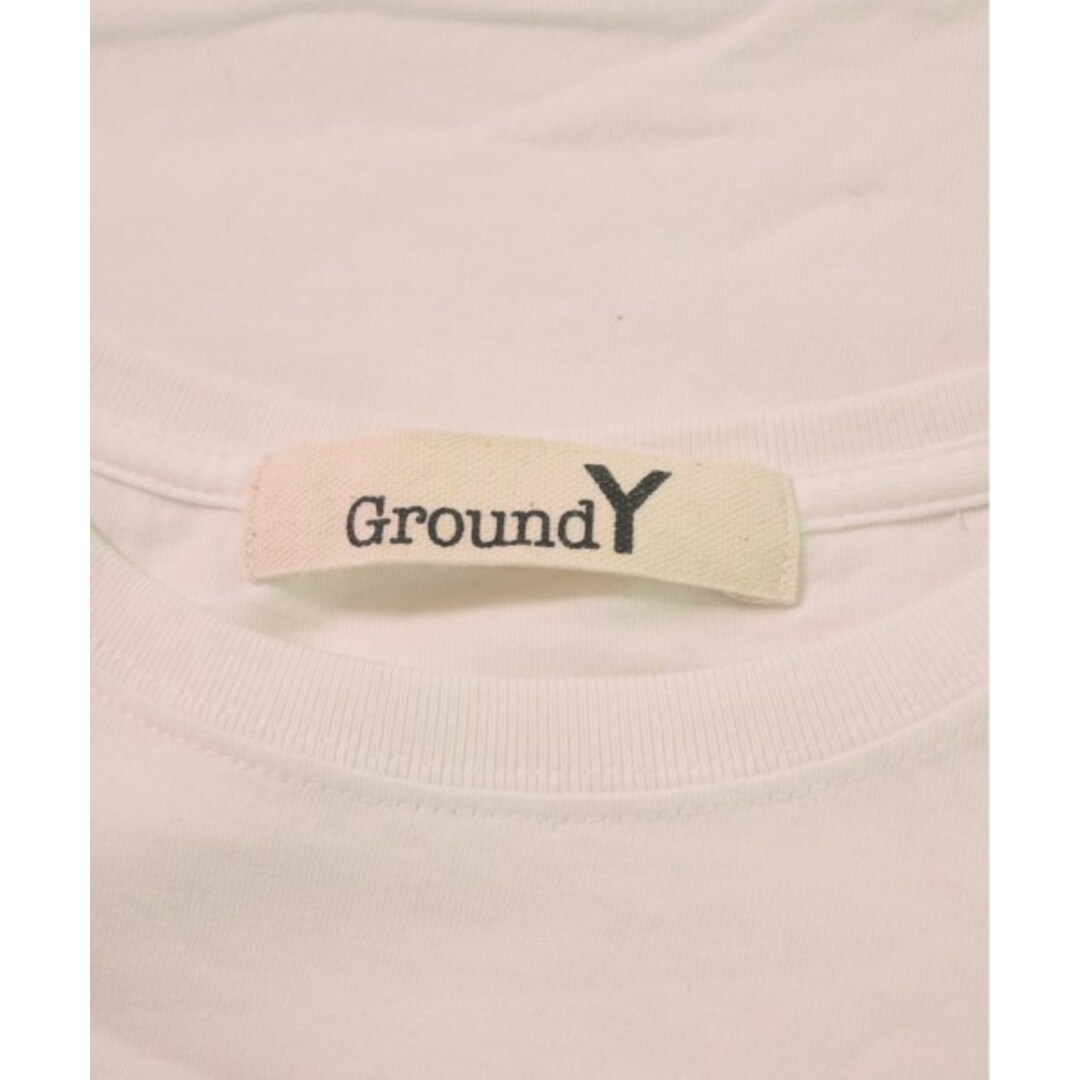 Ground Y(グラウンドワイ)のGround Y グラウンド　ワイ Tシャツ・カットソー 4(L位) 白 【古着】【中古】 メンズのトップス(Tシャツ/カットソー(半袖/袖なし))の商品写真