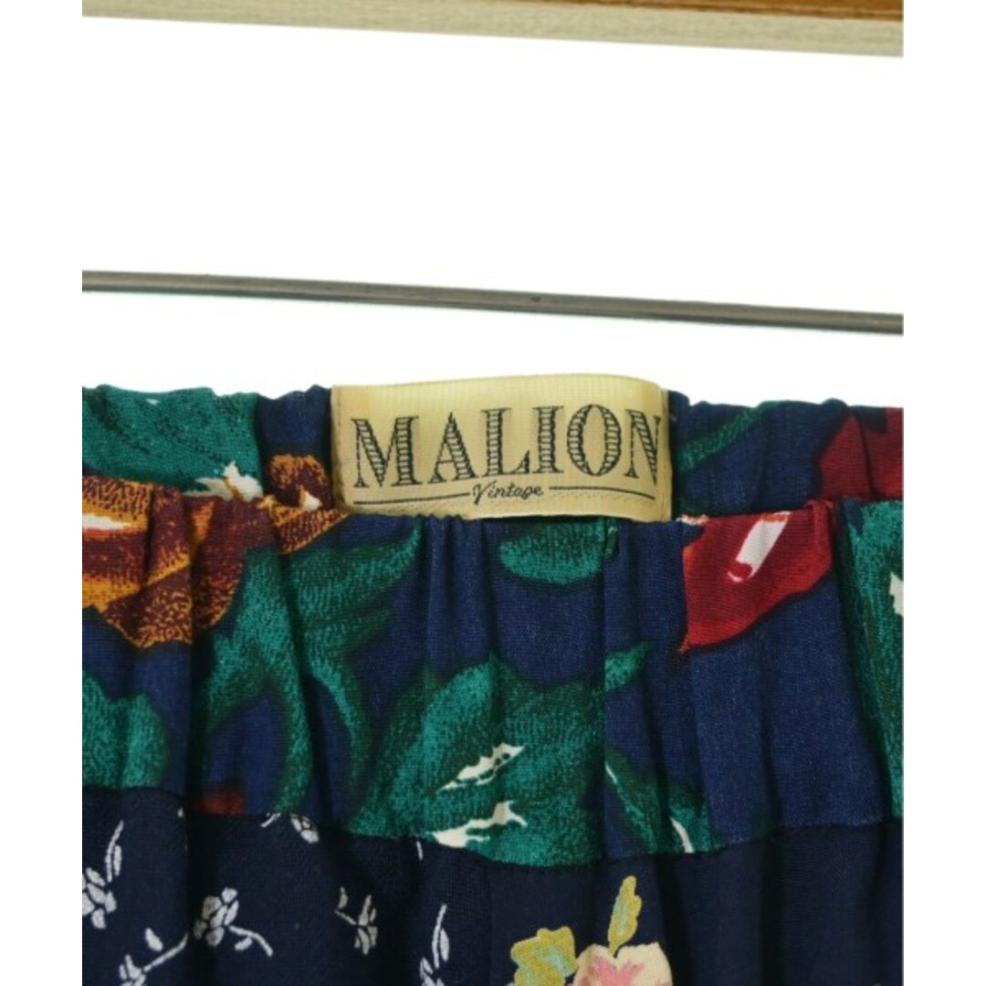 MALION vintage パンツ（その他） F 黒x紺xベージュ等(花柄) 【古着】【中古】 レディースのパンツ(その他)の商品写真