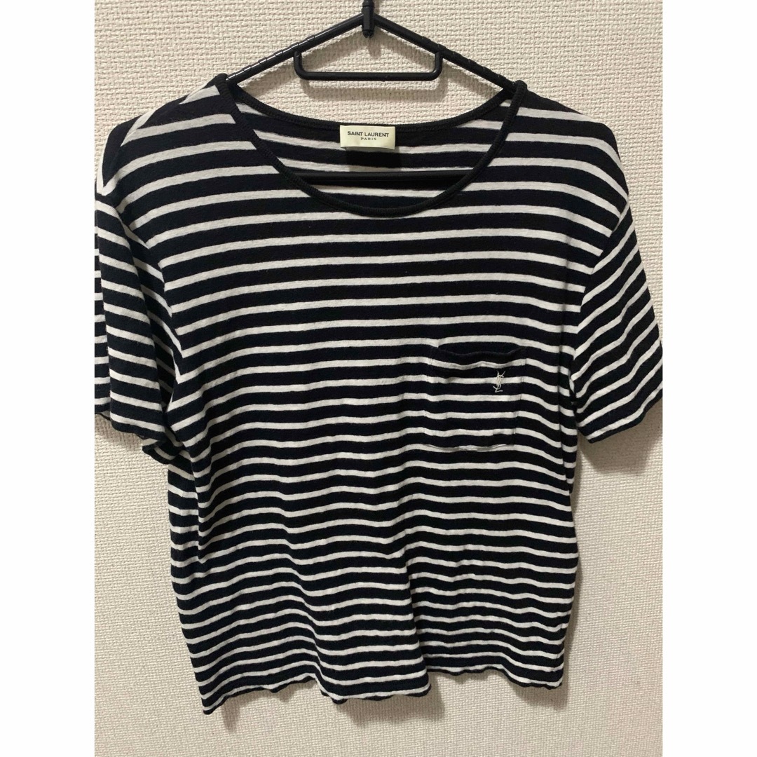 Yves Saint Laurent(イヴサンローラン)の本日値引き終了Saint Laurent サンローラン　ボーダーTシャツ メンズのトップス(Tシャツ/カットソー(半袖/袖なし))の商品写真