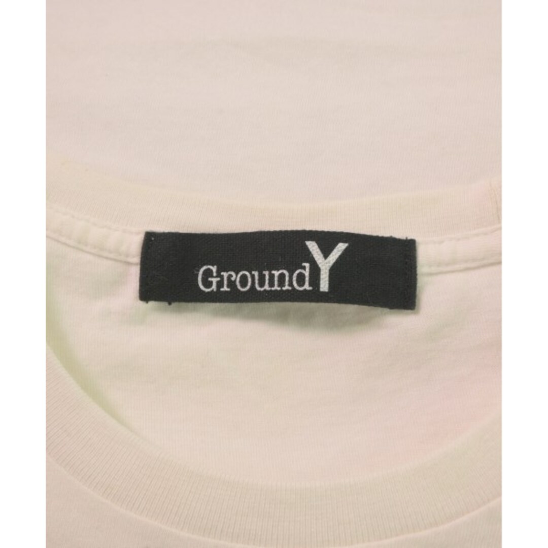 Ground Y(グラウンドワイ)のGround Y グラウンド　ワイ Tシャツ・カットソー 3(M位) 白 【古着】【中古】 メンズのトップス(Tシャツ/カットソー(半袖/袖なし))の商品写真