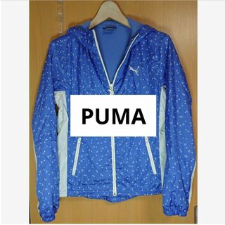 プーマ(PUMA)のPUMA ウインドジャケット Mサイズ ハート柄 ファスナー プーマロゴマーク(ナイロンジャケット)