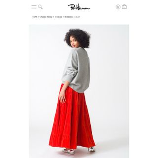 ロンハーマン(Ron Herman)の✨新品未使用✨ロンハーマンCorduroy Tiered Skirt(ロングスカート)