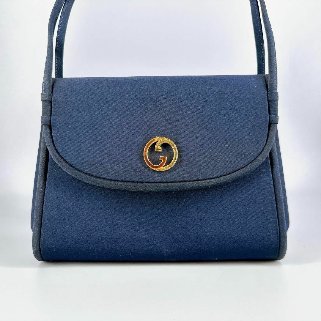 Gucci - 極美品 GUCCI ハンドバッグ インターロッキング ロゴ金具