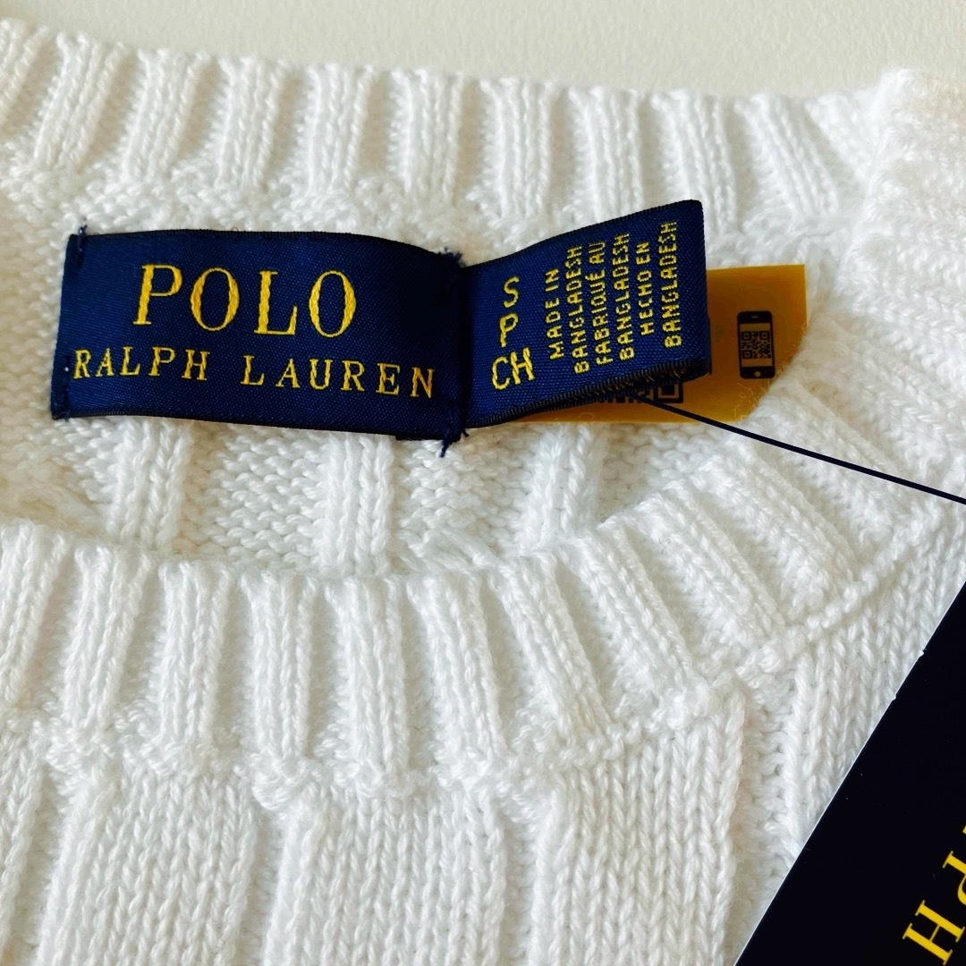 POLO RALPH LAUREN(ポロラルフローレン)のポロラルフローレン　ケーブルニット　ホワイト レディースのトップス(ニット/セーター)の商品写真