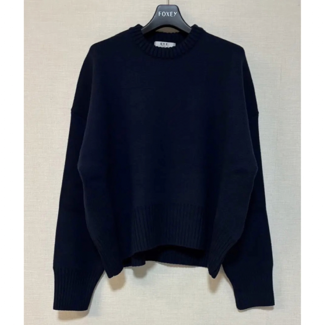 美品 she tokyo シートーキョー Alma ニット ネイビー 美品 she tokyo シートーキョー Alma ニット ネイビー
