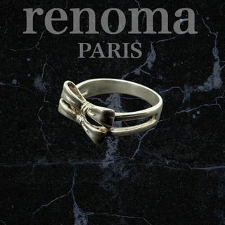 renoma paris シルバーリング　リボン　13号　a0166(イヤリング)