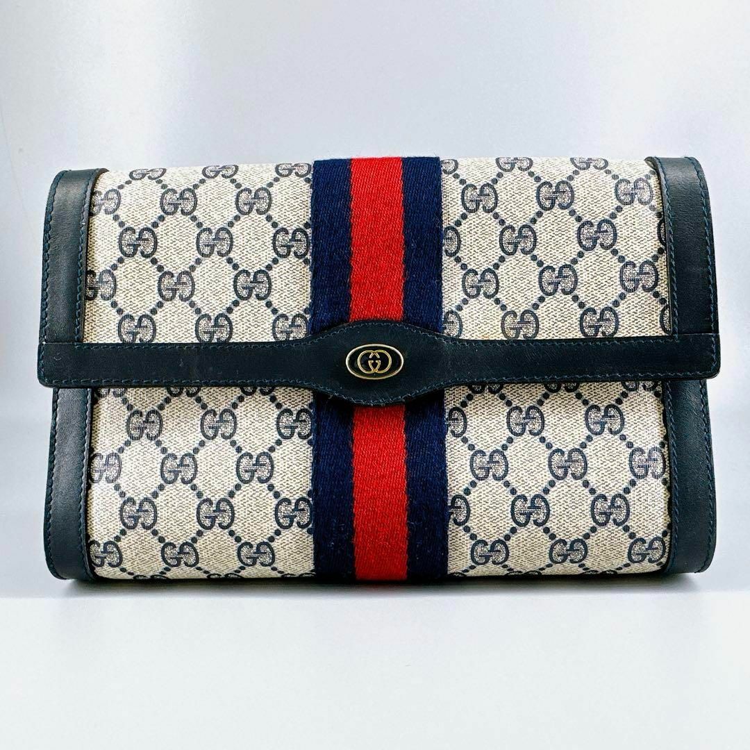 極美品 GUCCI オールドグッチ シェリーライン インターロッキング PVC-