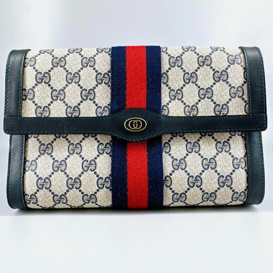 Gucci(グッチ)の極美品 GUCCI オールドグッチ シェリーライン インターロッキング PVC レディースのバッグ(クラッチバッグ)の商品写真