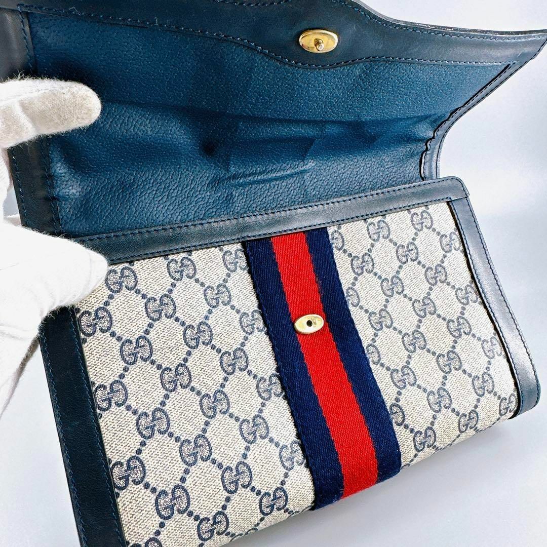 Gucci(グッチ)の極美品 GUCCI オールドグッチ シェリーライン インターロッキング PVC レディースのバッグ(クラッチバッグ)の商品写真