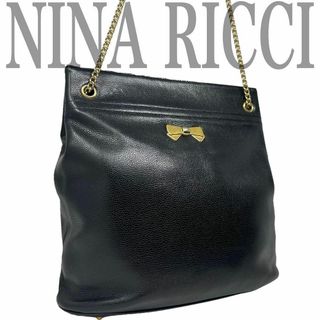 ニナリッチ(NINA RICCI)のニナリッチNINA RICCI　ショルダーバッグ　チェーン　ブラックa0103(ショルダーバッグ)