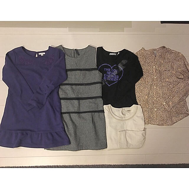 ZARA KIDS(ザラキッズ)の送料込♡ワンピース&ビジュートップス&シャツ キッズ/ベビー/マタニティのキッズ服女の子用(90cm~)(ワンピース)の商品写真